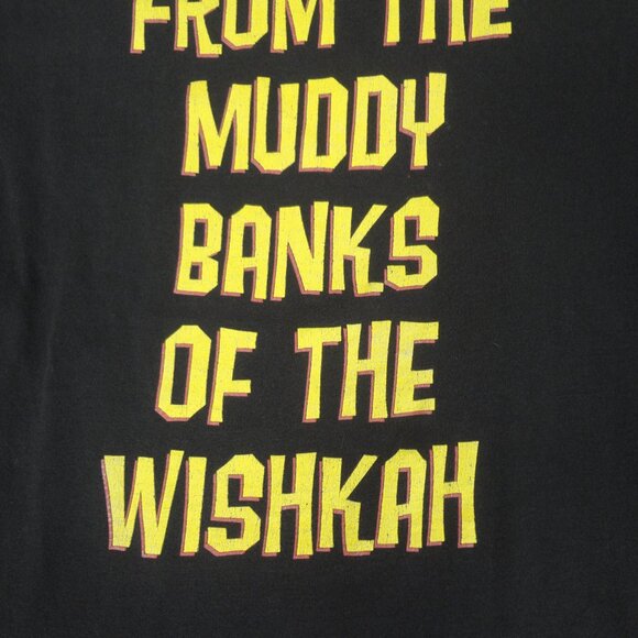 VINTAGE - NIRVANA MUDDY BANKS WISHKAH BLACK MEDIUM T-SHIRT L202 (HOLES C PICS) - Picture 8 of 13